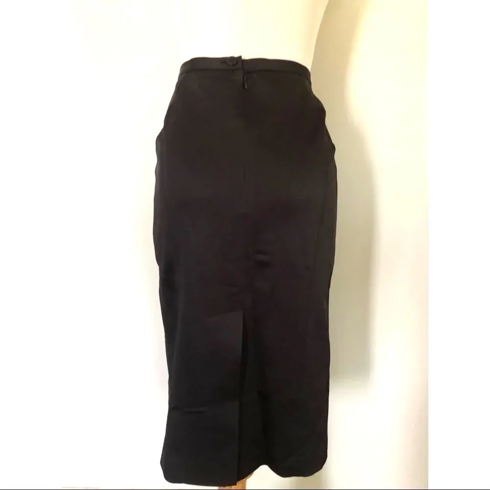 [BCBG MaxAzria] Black Lined Straight Skirt Sz: 6 - Picture 2 of 9